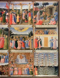 History of the Life of Christ, detalj av en ex-voto från Cabinet of the Sacred Vases (tempera på trä