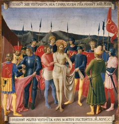 Kristi avklädning. Kristi liv, Armadio degli Argenti. (Tempera på trä