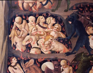 The Last Judgment: Hell (tempera på trä