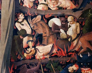 The Last Judgment: Hell (tempera på trä