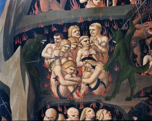 The Last Judgment: Hell (tempera på trä