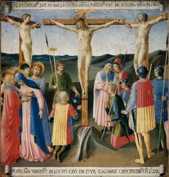 Korsfästelsen. Life of Christ, Garderob av silver. (Tempera på trä