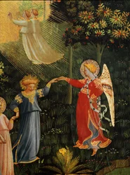 Den sista domen: de utvaldas dans i Paradiset. (tempera på trä