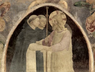 Christ Welcomes Two Dominican Friars, freskdetalj av 78936