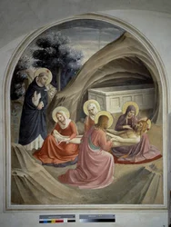 Kristi klagan. Fresk av Guido di Pietro
