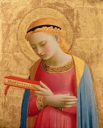 Virgin Annunciate, 1450-55 (bladguld och tempera på träpanel) (se även 139311)