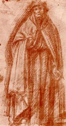 Studie för figuren av en apostel, 1913.