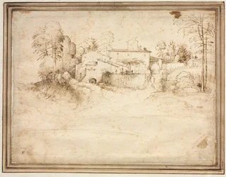 Bondgård på sluttningen av en kulle, ca. 1508.