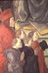 Porträtt av Datini och Buonomini del Ceppo, från Madonna del Ceppos altartavla