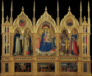 Maria med barn och heliga Perugia altartavla, ca 1437.