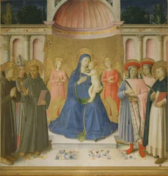 Heligt samtal Pala von Bosco ai Frati, ca. 1450.
