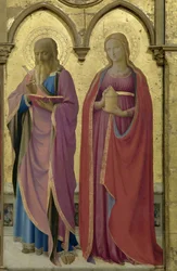 De heliga Matteus och Maria Magdalena. Cortona Polyptych, ca 1437.