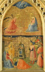 Magiernas bebådelse och tillbedjan, ca. 1433-1434.