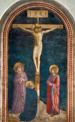 Korsfästelsen med Saint Dominic, ca. 1440