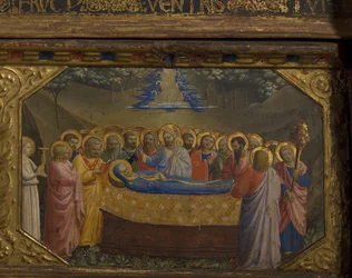 The Death of the Virgin Bebådelsens retabell med 5 Predella-scener, 1430-1432