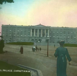 Kungliga slottet, Christiania, Oslo, Norge, sent 1800-tidigt 1900-tal.
