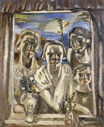 Familjen, ca 1926-1930 (olja på duk)