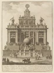 En plats för glädje med en luftballong, för festivalen i Kina, 1785.