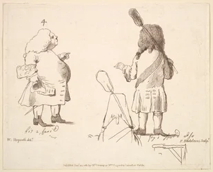 Karikatyrer av Lord Melcombe och Lord Winchelsea, 22 december 1781.