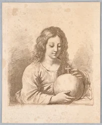 Salvator Mundi, med en jordglob och ett kors