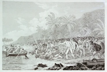 The Death of Captain Cook (utan titel), ca 1783 (gravyr)