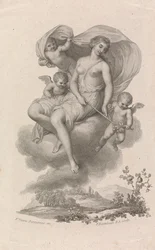 Venus med tre amoriner på himlen