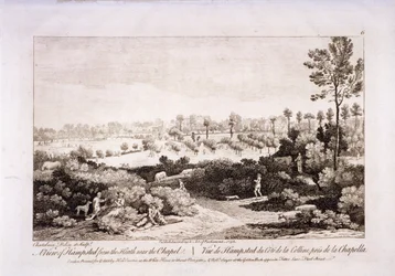 Utsikt över Hampstead Heath, Hampstead, London, 1752.