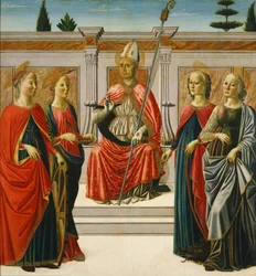 Saint Nicholas och Saints Catherine, Lucy, Margaret och Apollonia