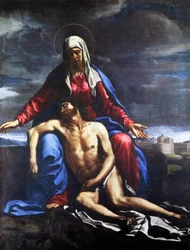Piety, av Francesco Cozza (1605-1682), olja på duk, 221x167 cm.