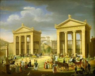 Inflygningen till Villa Borghese, Rom, 1838.