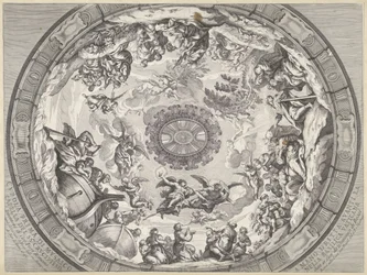Kupoldekoration med Gamla testamentets figurer och änglar Cupola prima di musaico capella del SS.mo Crucifisso (...) (titel på objekt) Kupoldekorationer i Peterskyrkan (serietitel)