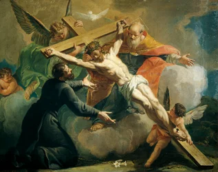 Korsfästelsen med Gud Fader och den helige Ignatius av Loyola (1709-1769)