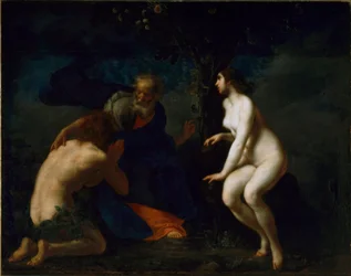 Adam och Eva Målning av Francesco Furini