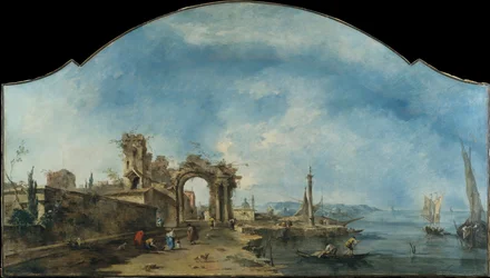 Fantastiskt landskap, ca 1765 (olja på duk)