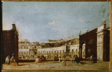 Piazza San Marco, Venedig, Italien (olja på duk)