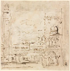 Piazza San Marco med Doges palats, 1773-1778.
