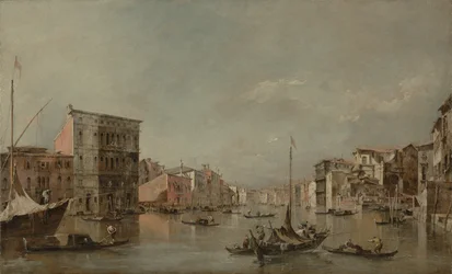 Canal Grande i Venedig med Palazzo Bembo, c.1768