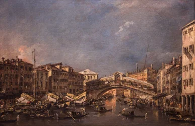 Rialtobron i Venedig,1760 (olja på duk)