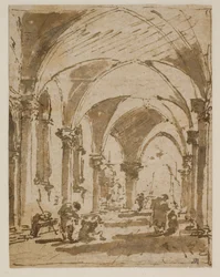 Dogepalatsets arkad mot Piazzetta