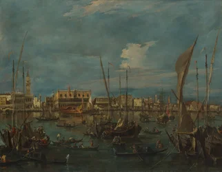Venedig från San Marcos bassäng, ca. 1765.