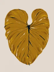 Gyllene botaniskt blad