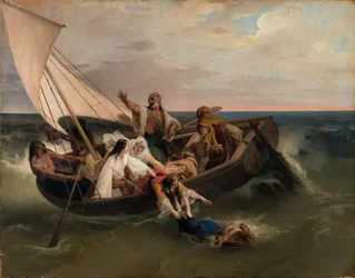 Båt med grekiska flyktingar, 1834.