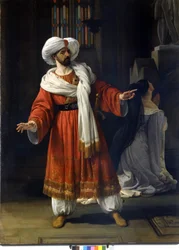 Giovanni David (Davide) italiensk tenor i "Araberna i Gallien" av Giovanni Pacini (1796 - 1867). Målning av Hayez
