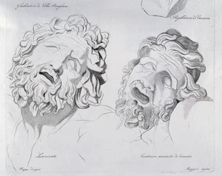 Heads of Laocoon och Centaur moriente av Canova