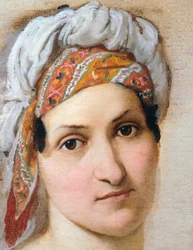 Porträtt av fru Vincenza Scaccia, av Francesco Hayez (1791-1882)