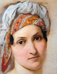 Porträtt av hans fru Vincenza Scaccia, 1816.