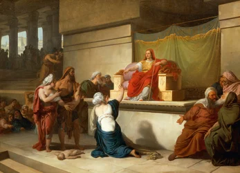 The Judgment of Salomon, av Francesco Hayez (1791-1882), olja, 54,4 x 75 cm, 2.