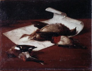 Dött spel Målning av Francesco Inganni (1793-1873) 1862 Dim 25,6x33,2 cm Gener, Gallery of Modern Art, inv 184