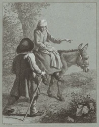 Pojke och flicka med en åsna, 1764.