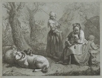 Tre herdinnor med får Shepherd-scener (serietitel)
